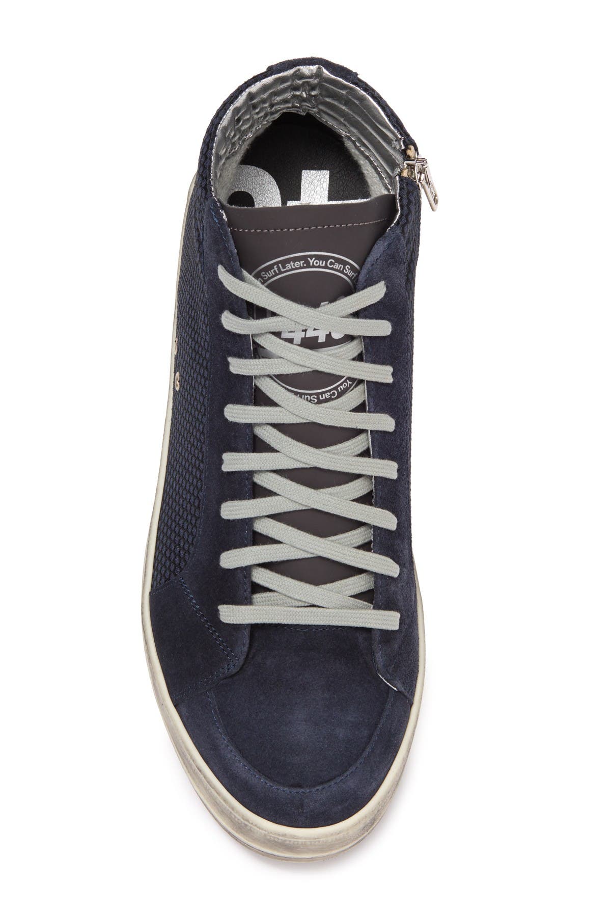 p448 ribbed high top sneaker