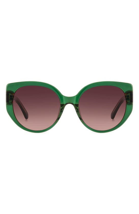 Kate Spade Seraphina 55mm Gradient Round Sunglasses In Green