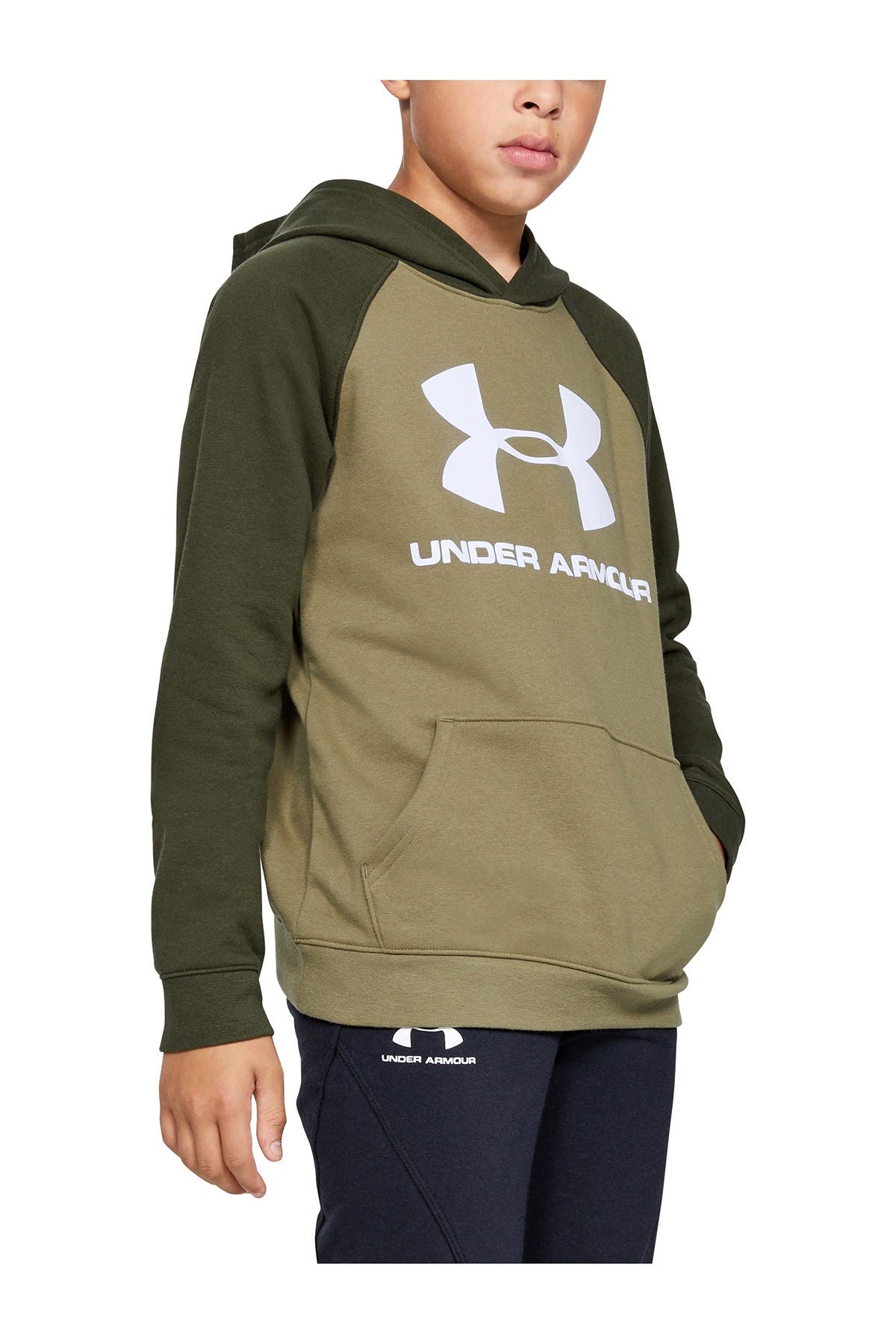 khaki under armour hoodie