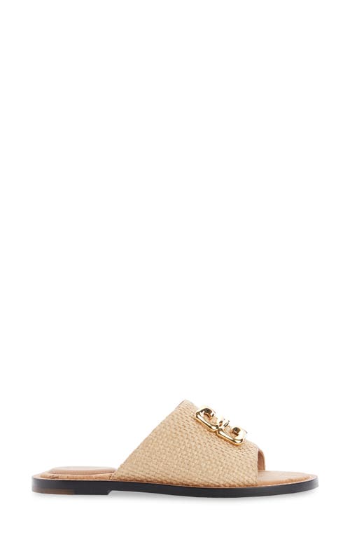 Shop Givenchy Liquid 4g Logo Raffia Slide Sandal In Natural