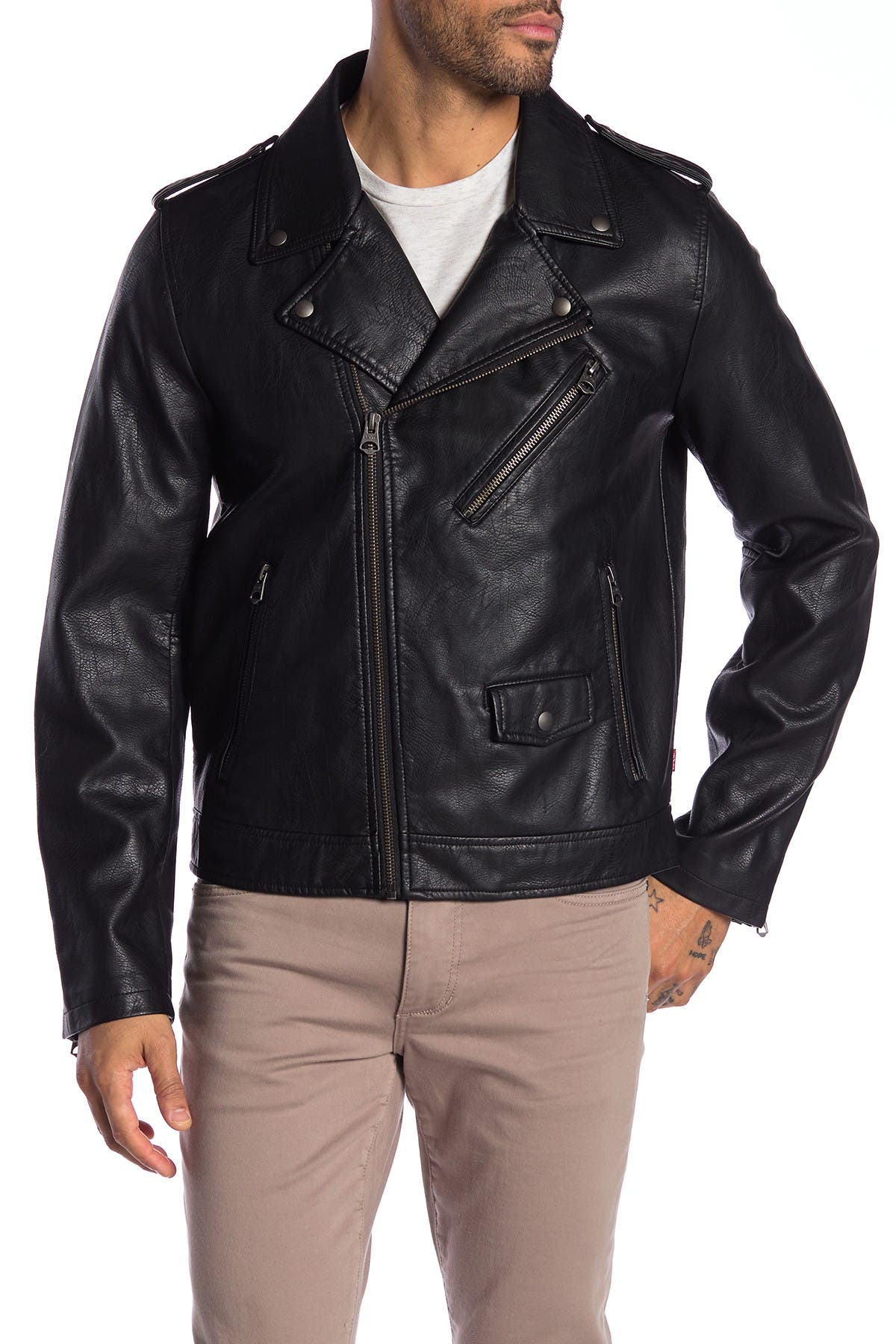 levi's leather moto jacket