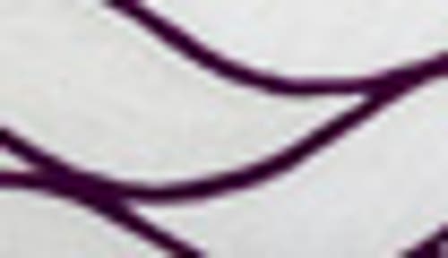 Divine Home Embroidered Curves Outdoor Pillow In Purple
