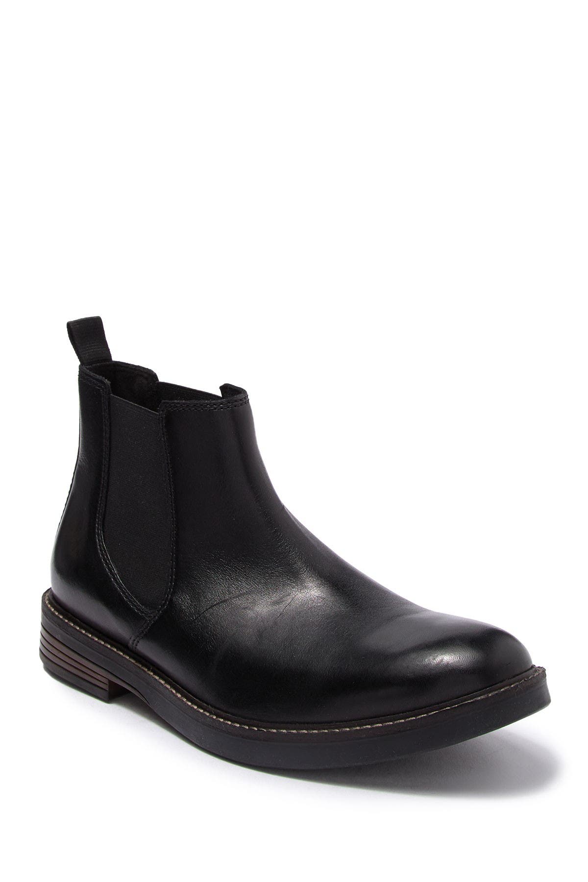 clarks black leather chelsea boots
