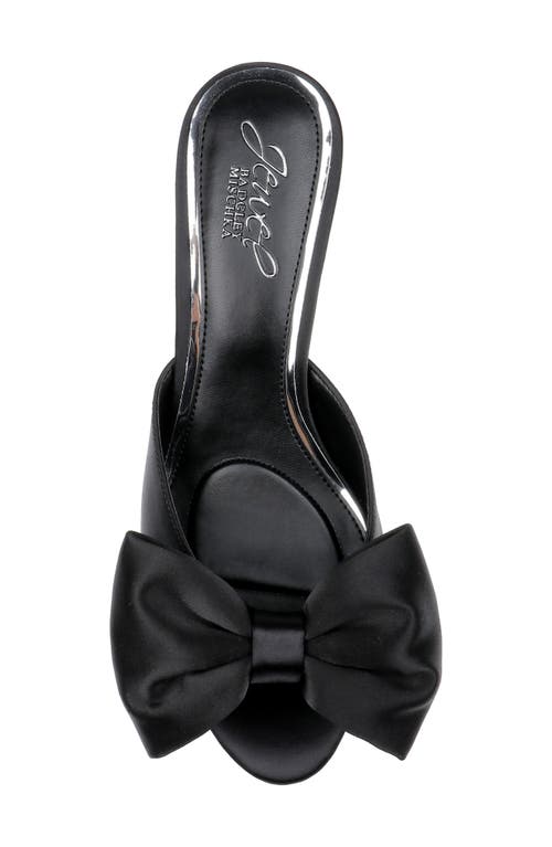 Shop Jewel Badgley Mischka Kora Slide Sandal In Black Satin