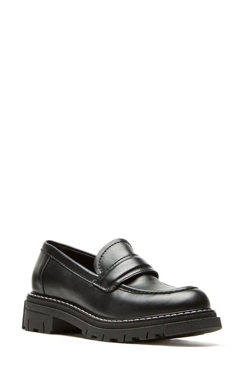 Shop La Canadienne Della Waterproof Lug Loafer In Black Leather