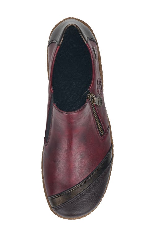 Rieker Liv 71 Zip-up Sneaker In Havanna/antik/vino