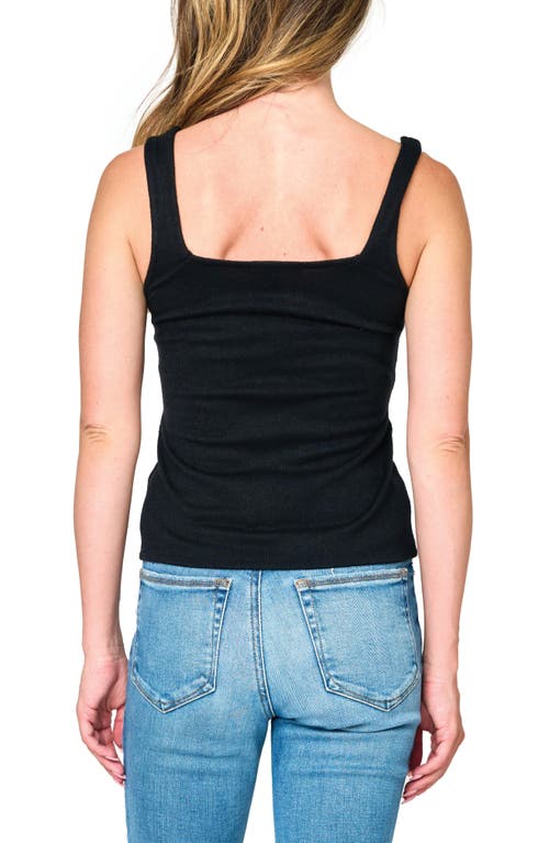 Gibsonlook Square Neck Sweater Tank In Black