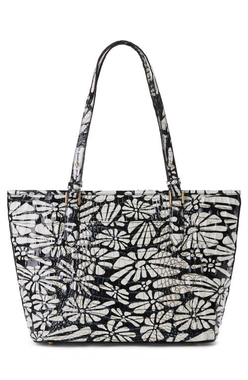 Shop Brahmin 'medium Asher' Leather Tote In Daisy Batik