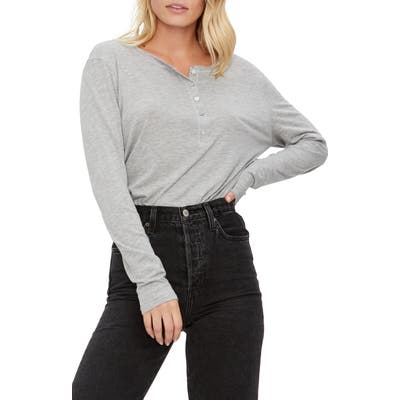 Michael Stars Jayla Shirttail Henley, Grey
