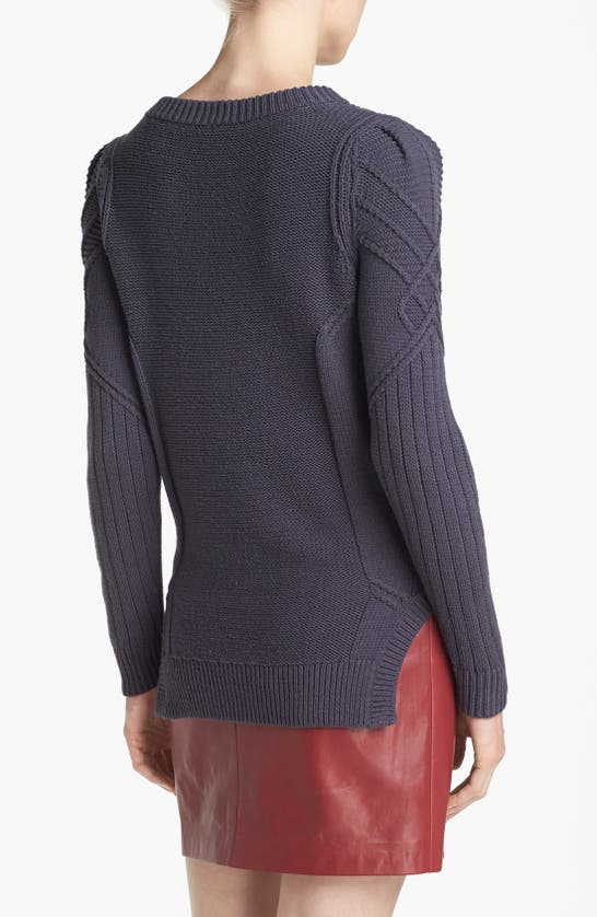 Tildon Cable Knit Sweater In Grey- Meteor