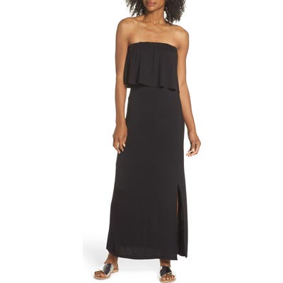 Fraiche By J Strapless Popover Maxi Dress, Black