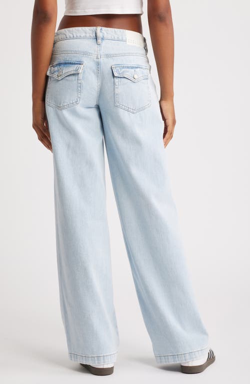 Shop Pacsun Malisha Low Rise Baggy Wide Leg Jeans In Medium Indigo