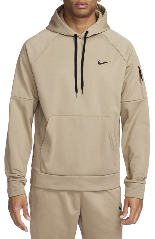 Nike Therma-fit Pullover Hoodie In Khaki/khaki/black