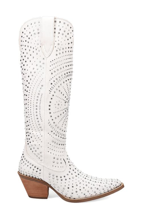 Shop Dingo Honkeytonk Honey Knee High Denim Boot In White