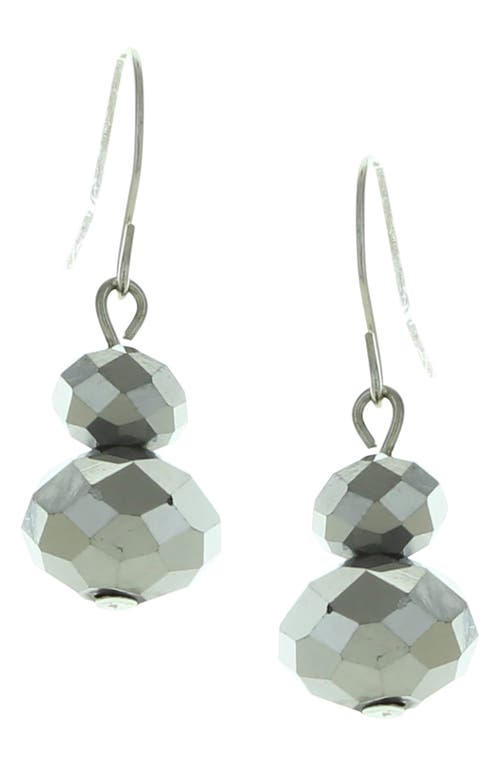 Olivia Welles Haley Beaded Earrings In Silver/grey