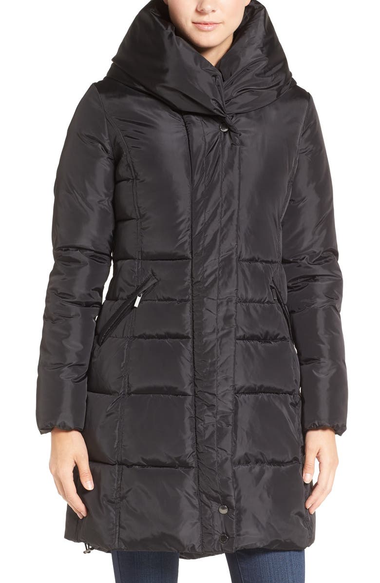French Connection Quilted Coat with Hood (Regular & Petite) | Nordstrom