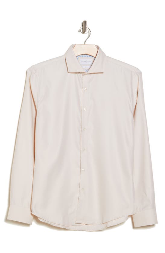Shop Denim And Flower Dobby Button-up Shirt In Cream