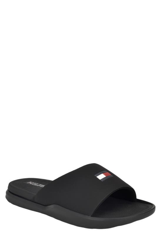 Shop Tommy Hilfiger Marmo Slide Sandal In Black 001