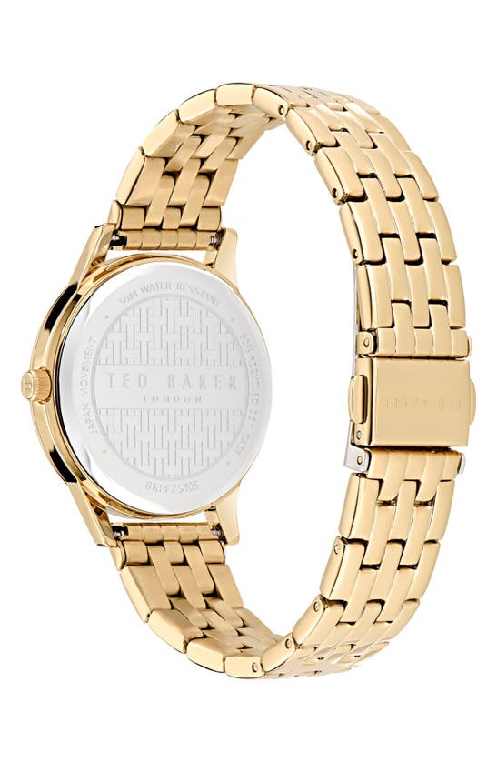 Shop Ted Baker Fitzrovia Bracelet Watch In Goldone