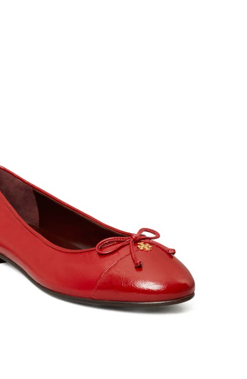 Shop Tory Burch Cap Toe Ballet Flat In Brick Lane/brick Lane