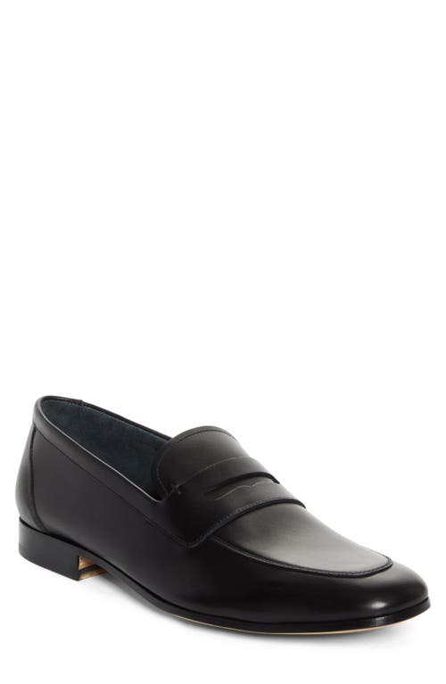 Shop Jm Weston Woogie Apron Toe Penny Loafer In Black