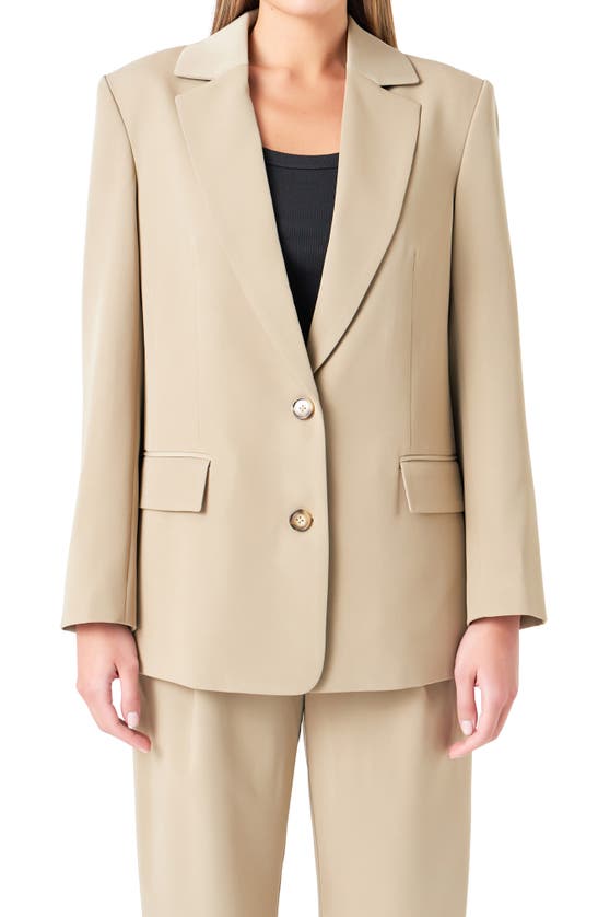 Grey Lab Oversize Blazer In Khaki