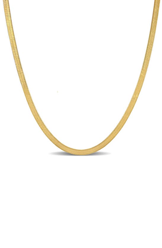 Delmar 10k Yellow Gold Flexible Herringbone Chain Necklace