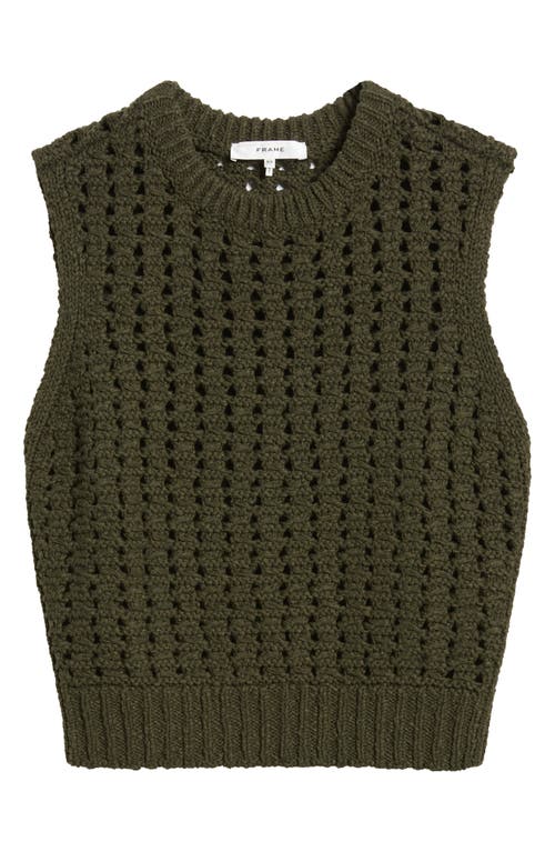 Shop Frame Open Stitch Sweater Vest In Military