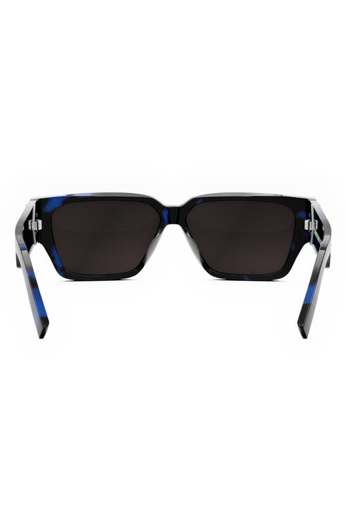Shop Dior Cd Diamond S5i 56mm Geometric Sunglasses In Havana/blue Mirror