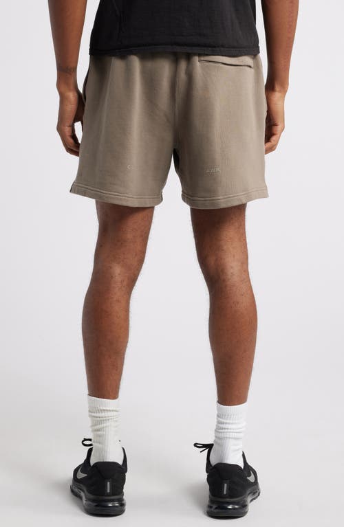 Shop Nike Nrg Nocta Fleece Shorts In Olive Grey/moon Fossil/moon