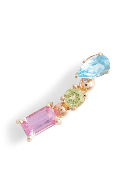 Anzie Carr Single Multistone Ear Crawler in Gold/Multicolor Stones/Left at Nordstrom