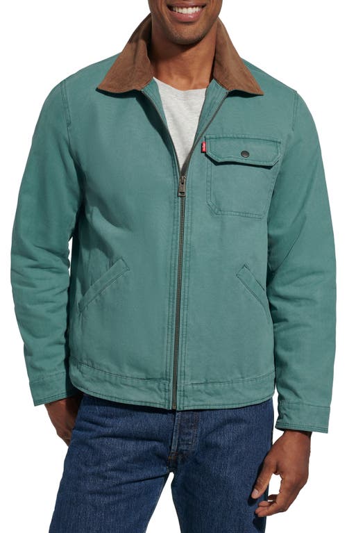 Shop Levi's Lightweight Cotton Twill Utility Jacket In North Atlantic