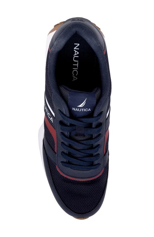 Shop Nautica Athletic Sneaker In Navy/red