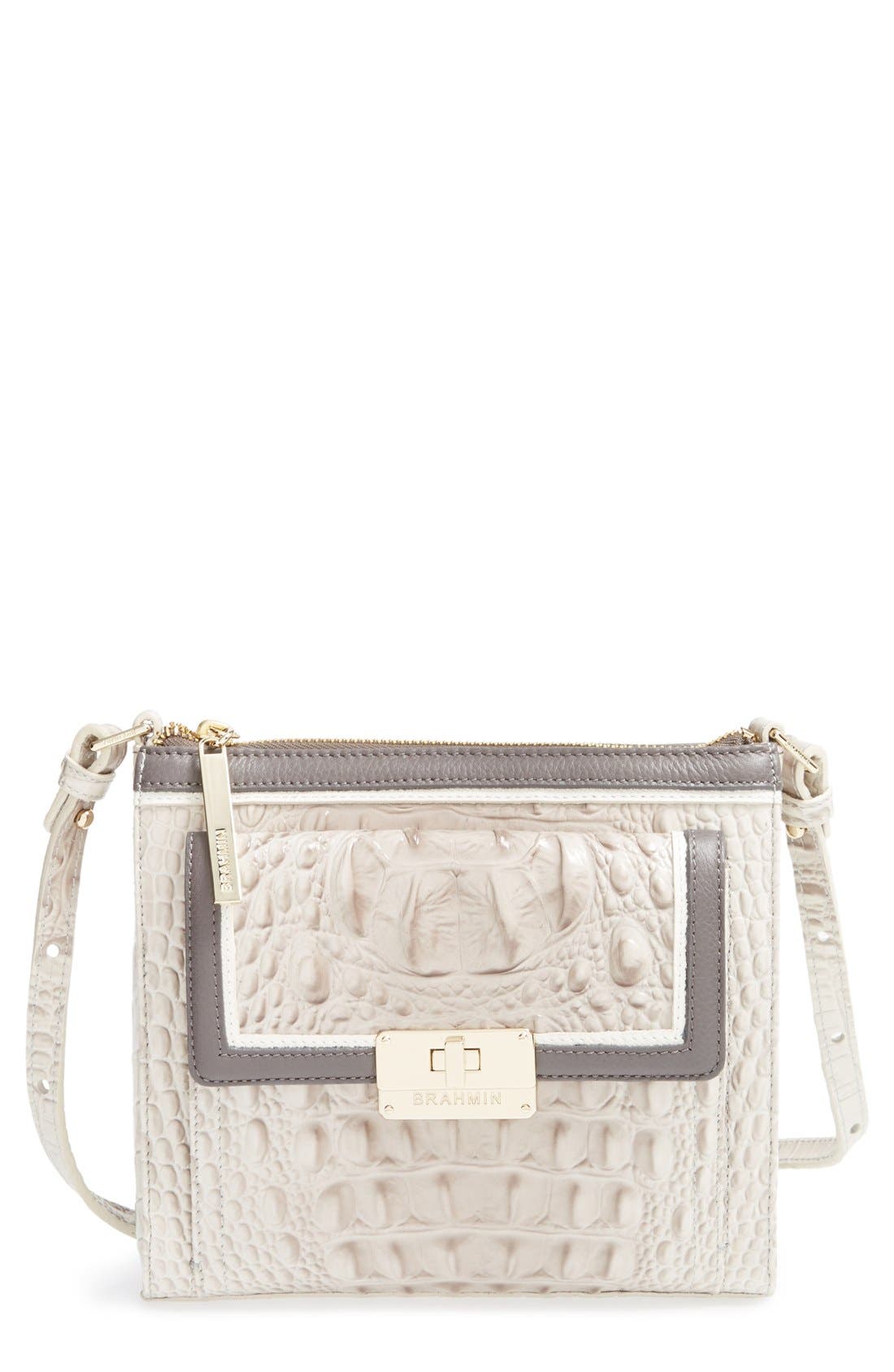 Brahmin 'Mimosa' Croc Embossed Leather Crossbody Bag Nordstrom
