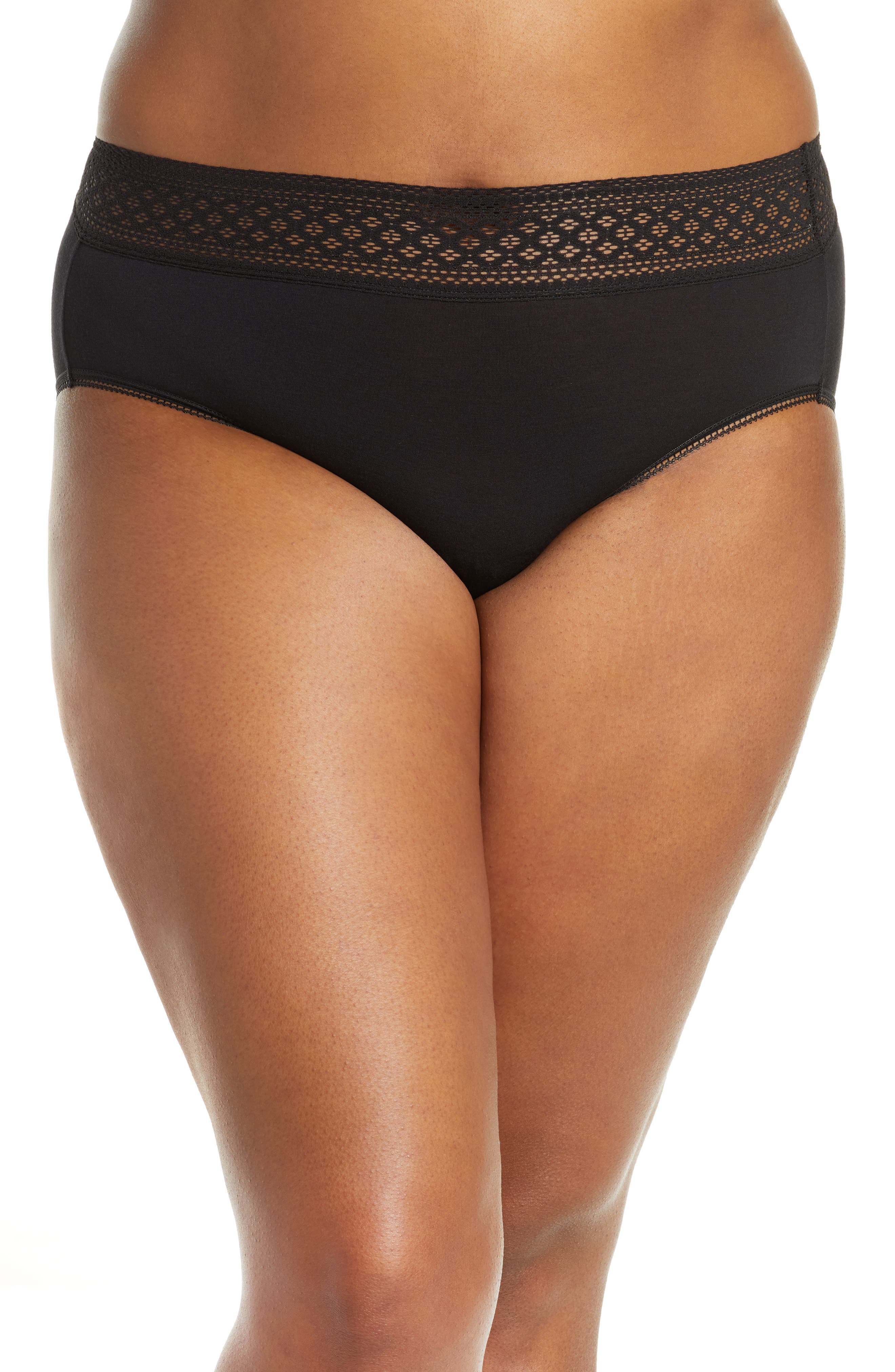 UPC 719544825917 product image for Women's Wacoal Subtle Beauty High Cut Briefs, Size Small - Black | upcitemdb.com