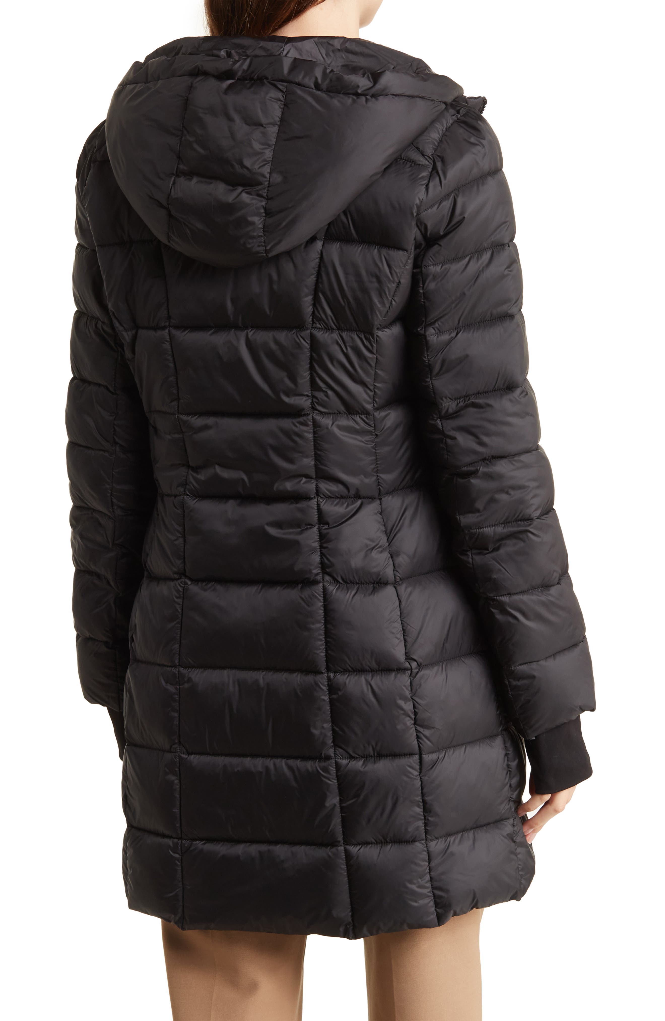 three quarter length quilted jacket