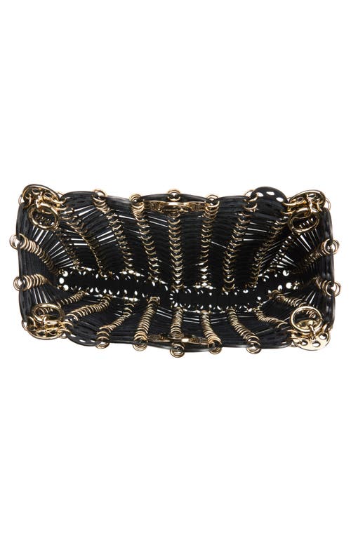 Shop Rabanne 1969 Leather Shoulder Bag In Black/gold