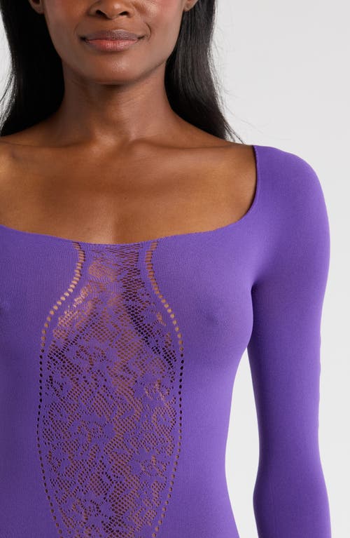 Shop Hauty No Control Long Sleeve Teddy In Purple
