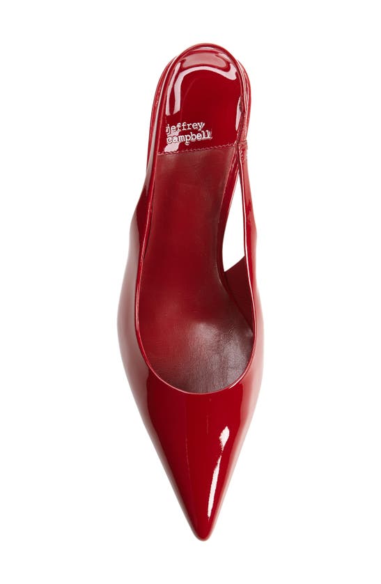 Shop Jeffrey Campbell Persona Slingback Pump In Cherry Red Patent