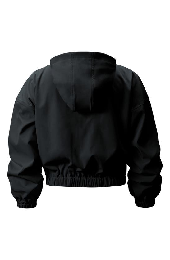 Shop New Balance Kids' Hooded Woven Jacket In Black