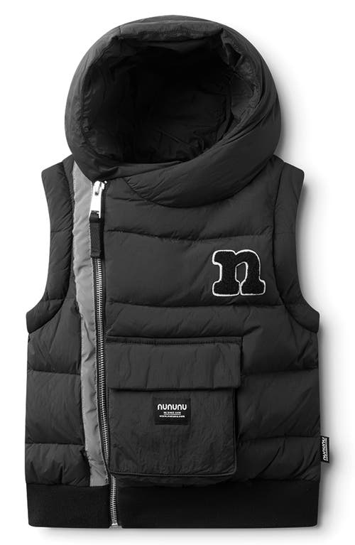 Shop Nununu Kids' All You Need Detachable Sleeves Down Jacket In Black