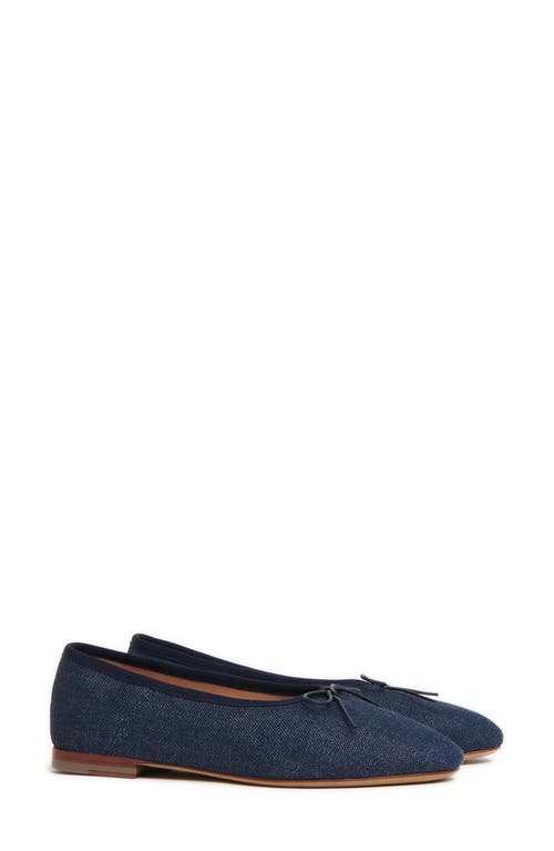 Shop Mansur Gavriel Dream Ballerina Flat In Dark Blue