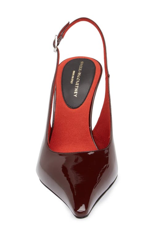Stella Mccartney Elsa Patent Vegan Leather Slingback Pumps In Bordeaux