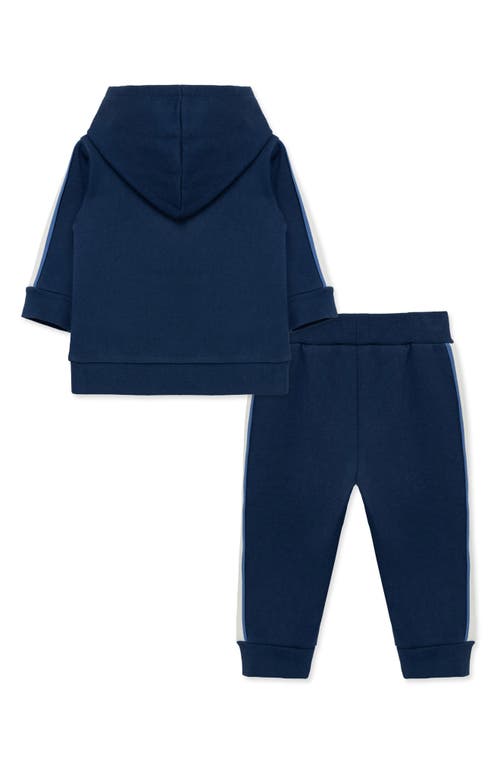 Shop Little Me Navy Fleece Hoodie & Joggers Set