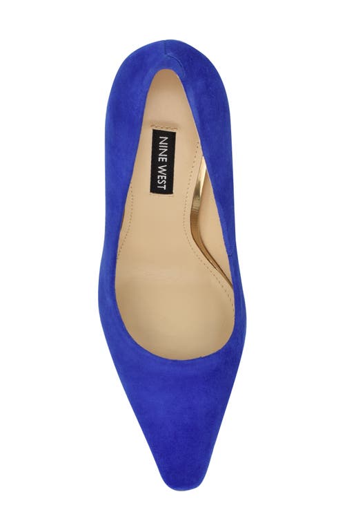 Shop Nine West Oraye Pump In Med Blue