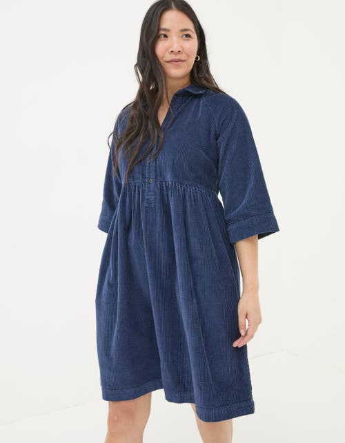 Shop Fatface Sara Bubble Cord Dress In Dark Navy