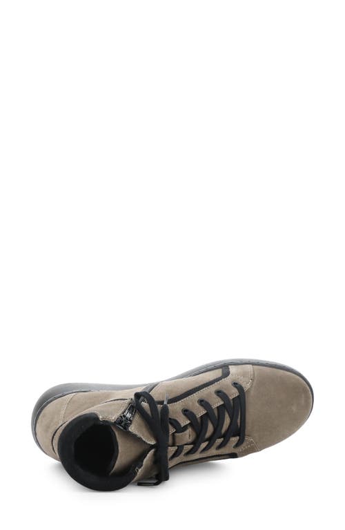 Shop Softinos By Fly London Emma High Top Sneaker In 005 Taupe/black Oil Suede