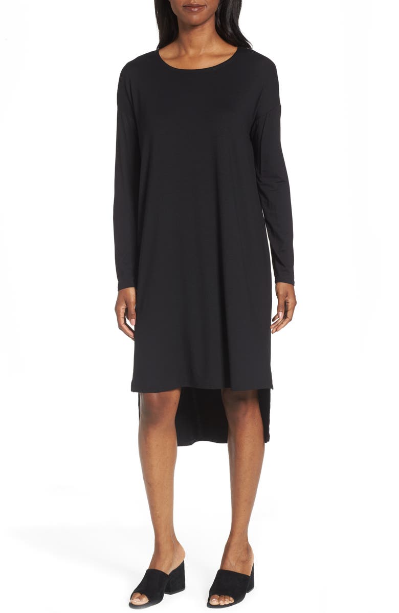 Eileen Fisher High/Low Jersey Shift Dress (Regular & Petite) | Nordstrom