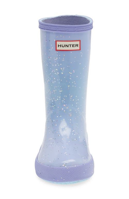 Shop Hunter Kids' Original First Classic Glitter Rain Boot In Drifting Thistle/blue