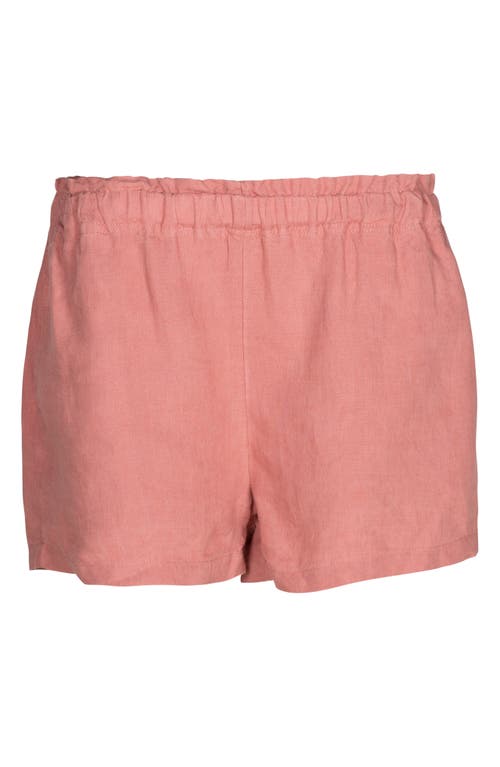 Linen Shorts in Pink Clay